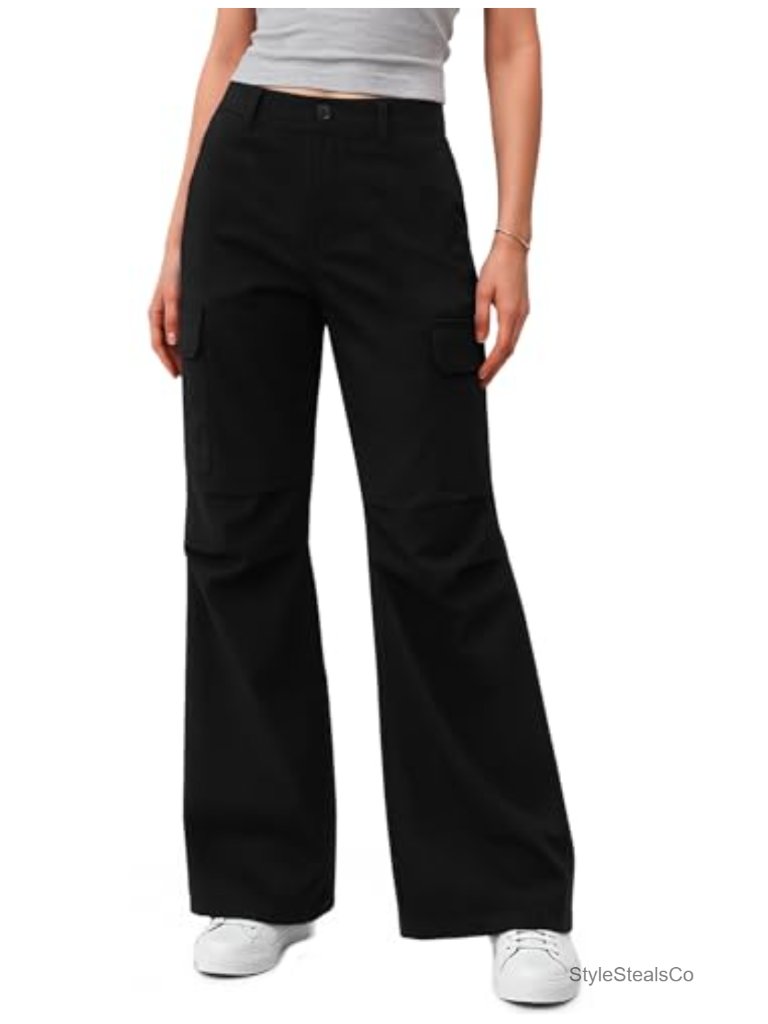 Women's Quick-Dry Cargo Hiking Pants With Pockets Adjustable Waist Lightweight